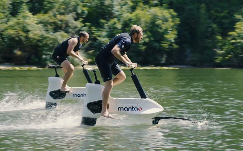 Manta5 XE-1《水上腳踏車》只要有體力騎車踏浪就是未來的休閒活動