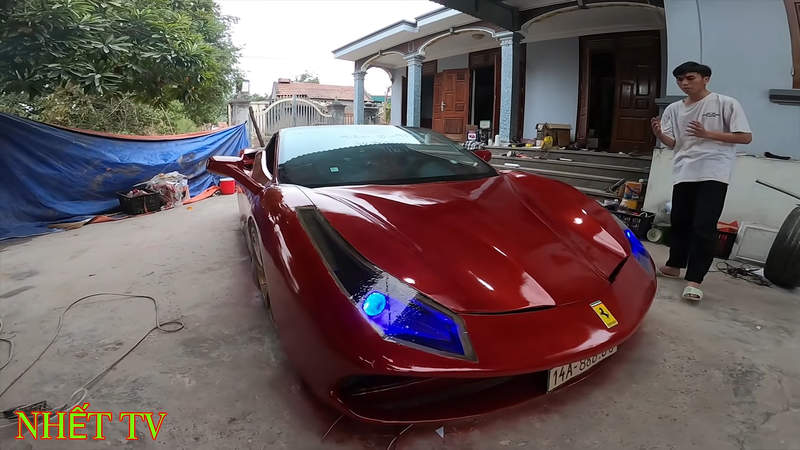 越南youtuber打造《DIY法拉利跑車488GTB》自己動手做出來的千萬超跑 越南youtuber打造《DIY法拉利跑車488GTB》自己動手做出來的千萬超跑