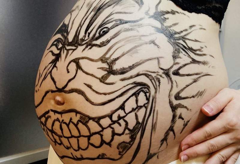 地味萬聖節2021《孕婦範馬勇次郎》老婆突發奇想胎動時想到的創意OMG