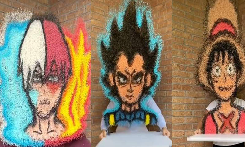 米粒藝術家《會飛出動畫人物的米》...會飛的米,我可是不吃的喔wwww 米粒藝術家《會飛出動畫人物的米》...會飛的米,我可是不吃的喔wwww