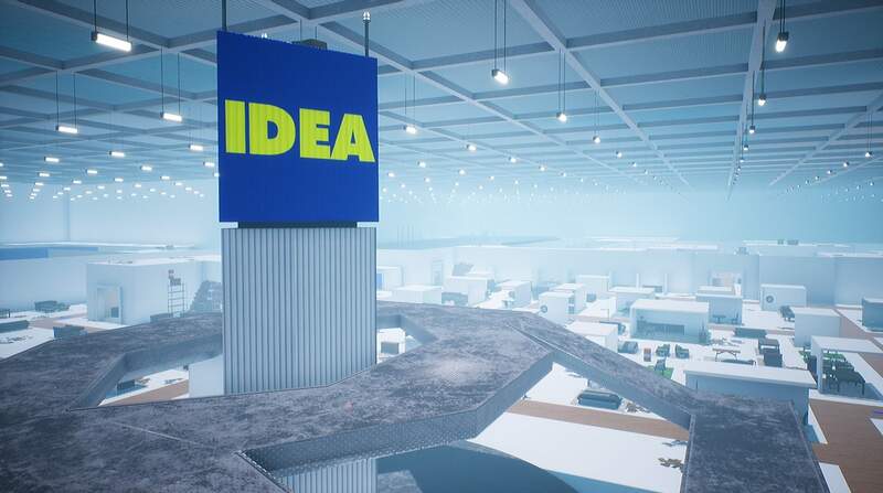 IKEA賣場逃殺遊戲《Retail Royale》釘槍、鐵鎚只要架上有的都可當武器攻擊 IKEA賣場逃殺遊戲《Retail Royale》釘槍、鐵鎚只要架上有的都可當武器攻擊