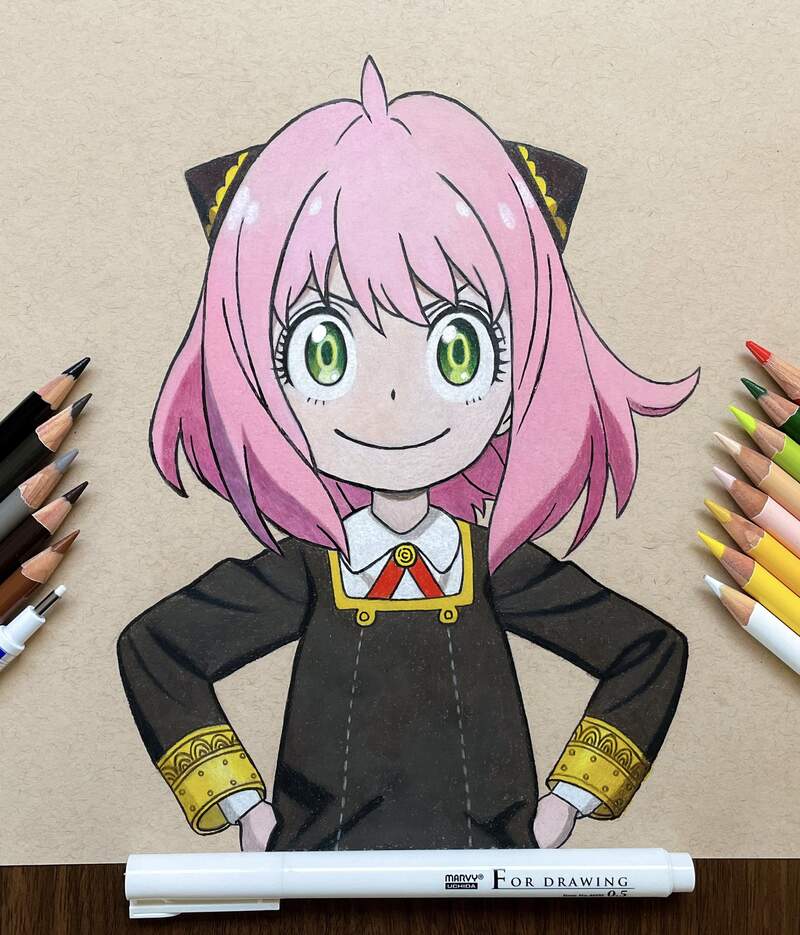 色鉛筆畫家描繪《間諜家家酒 安妮亞》不管人物、植物、動物各種主題都超精緻呈現 色鉛筆畫家描繪《間諜家家酒 安妮亞》不管人物、植物、動物各種主題都超精緻呈現