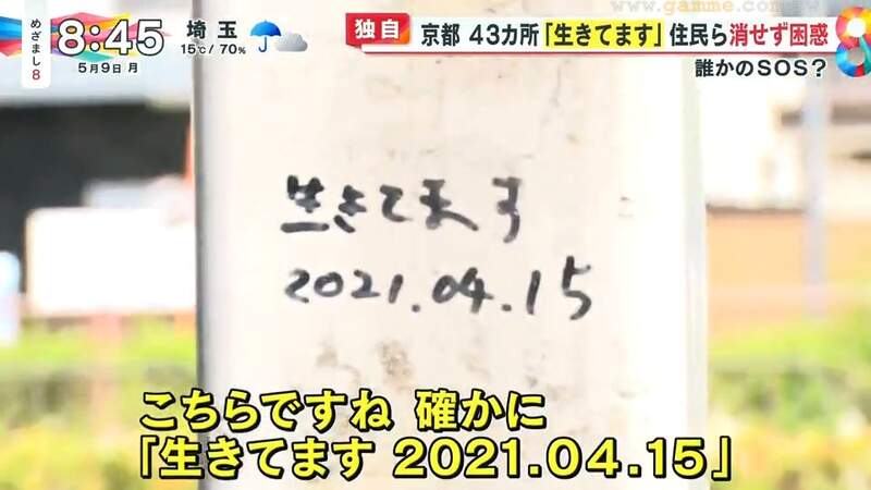 《日本京都謎之塗鴉事件》街上到處寫滿了「我還活著」 究竟是惡作劇還是求救訊息？