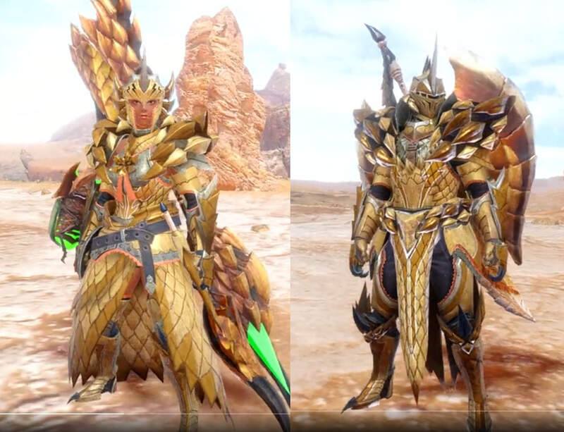 魔物獵人崛起：破曉《千刃龍裝備模樣搶先看》這次感覺男獵人穿全套比較帥一點喔