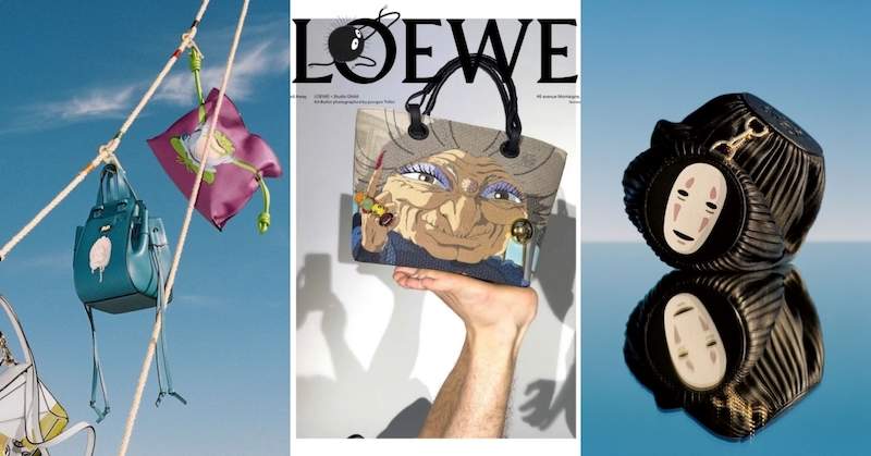 LOEWE《神隱少女》聯名系列！千尋、白龍、湯婆婆、無臉男、坊寶寶鼠和煤炭精靈逗趣登場